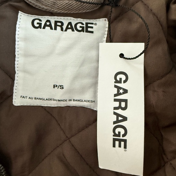 Garage Zip Front Twill Worker Jacket Brown NWT Size S - Picture 9 of 11